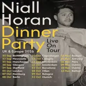 Bus To Niall Horan - 3Arena, Dublin - ALL DATES November 2026