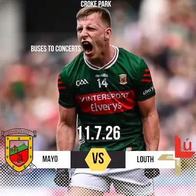 Bus To Louth Vs Mayo - Croke Park - 11th July 2026